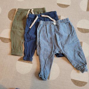 Three pairs of baby pants 12 months